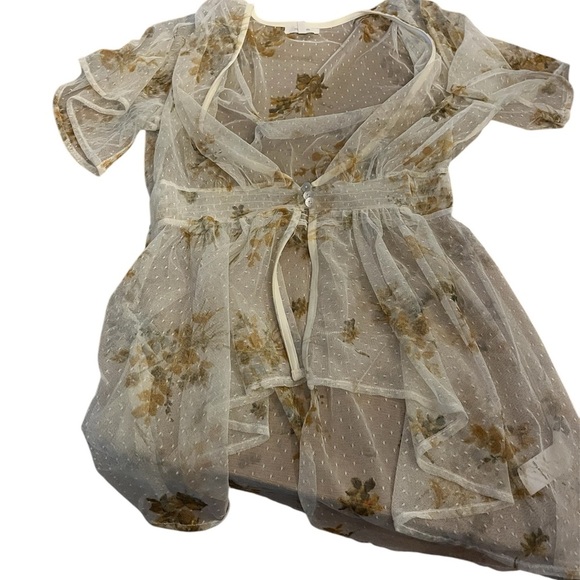 Floral mesh button front kimono - Picture 2 of 2